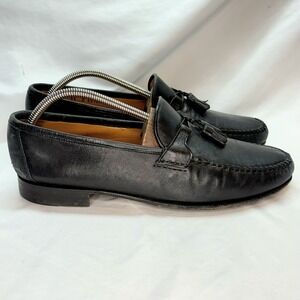 Allen Edmonds Urbino Size 11 D Tassel Loafers Black Made In Italy‎ Leather 49190